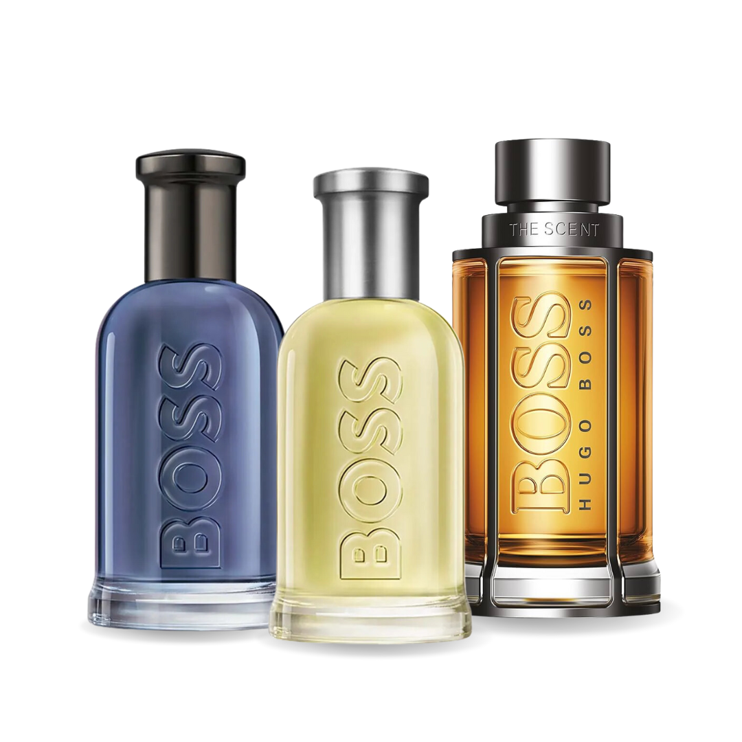 Confezione promozionale di 3 profumi BOSS BOTTLED, BOSS THE SCENT e BOSS BOTTLED INFINITE 100ml